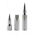 Bullet USB Flash Drive w/ Key Chain - 2.95"x0.71" (1 GB)